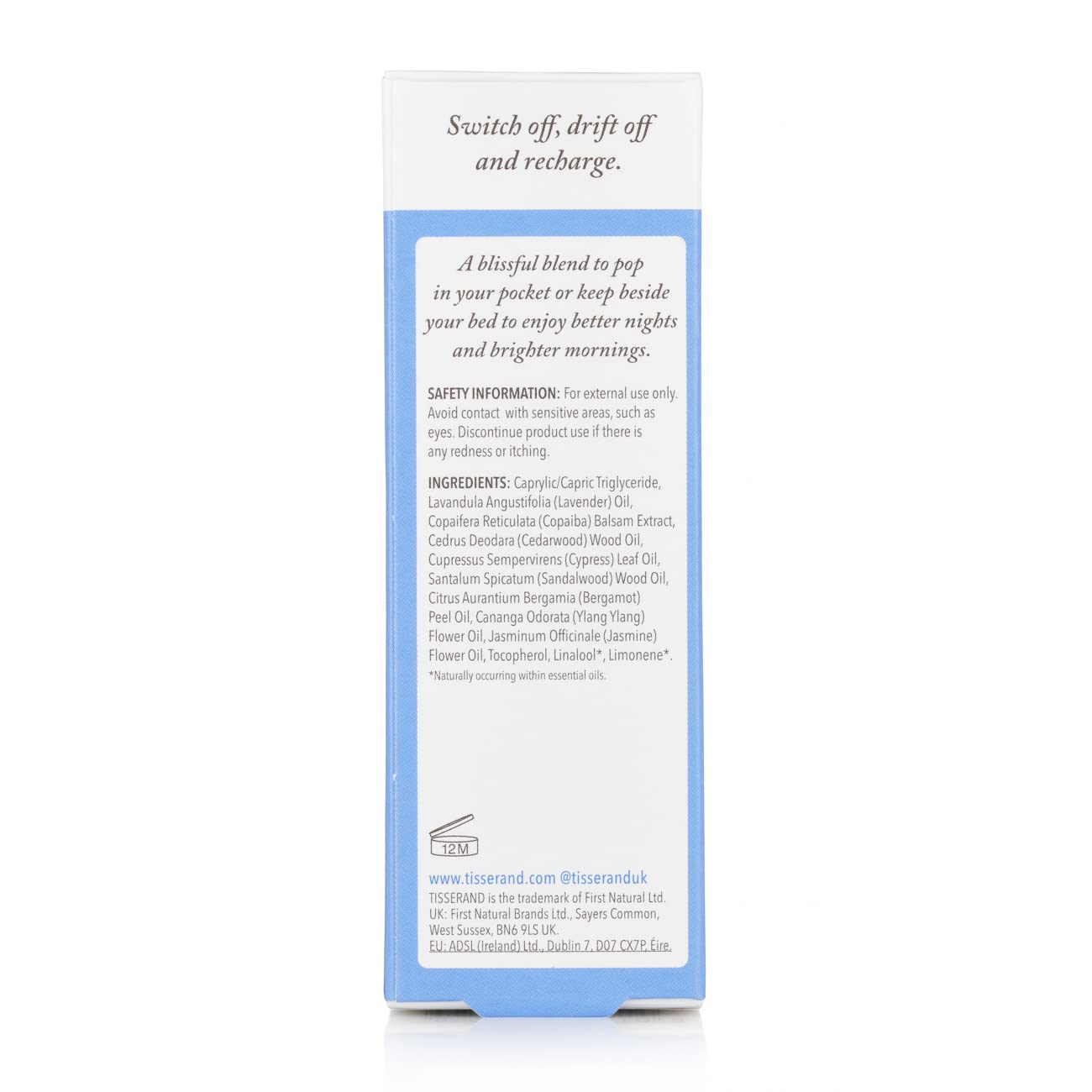 Tisserand Sleep Better Pulse Point Roller Ball - 10ml Aromatherapy Essential Oil Blend - Damaged Box