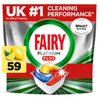 Fairy Platinum Plus Dishwasher Tablets - 42 Pack, Lemon, Anti-Dull Technology - Damaged Box