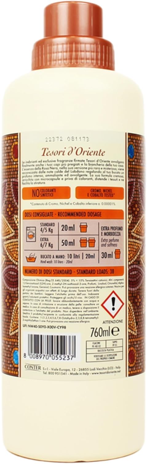 Tesori d'Oriente Fabric Softener Test Pack - 4 x 750ml Concentrated Laundry Conditioner Set - Very Good