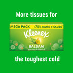 Kleenex Balsam Facial Tissues - 12 Pack Tissue Boxes - Balmcare with Aloe Vera, Vitamin E, Calendula - Soothing - Damaged Box