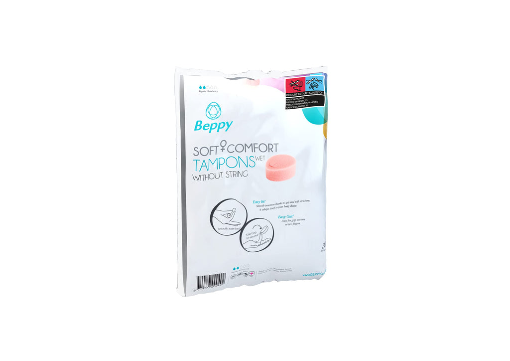 Beppy Soft Comfort Tampons with Lubricant Lamination - Pack of 4 - Menstrual Period Protection - Damaged Box