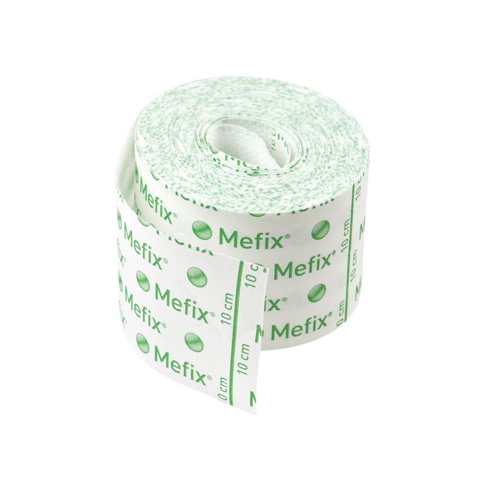 Mefix Self-Adhesive Tape 5cm x 10m - Water Vapour Permeable - Extensible Comfortable Dressing Retention - 4 Rolls - Damaged Box