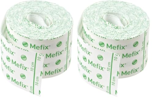 Mefix Self-Adhesive Tape 5cm x 10m - Water Vapour Permeable - Extensible Comfortable Dressing Retention - 4 Rolls - Damaged Box