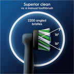 Oral-B Pro Cross Action Electric Toothbrush Head, Electric Toothbrush Heads, X-Shape and Angled Bristles for Deeper Plaque Removal, Pack of 4 Toothbrush Heads, Black, Replacement Heads - Damaged Box