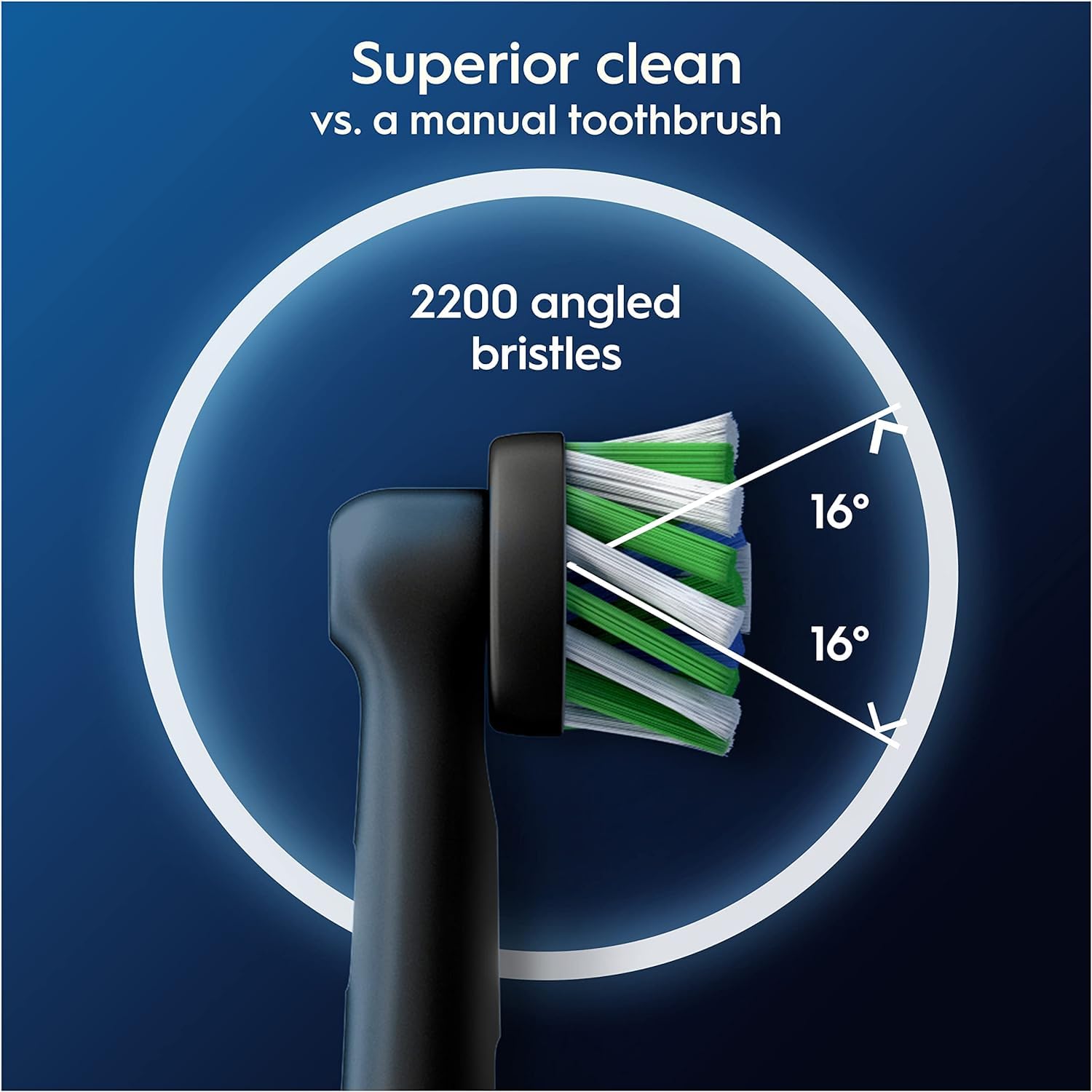 Oral-B Pro Cross Action Electric Toothbrush Head, Electric Toothbrush Heads, X-Shape and Angled Bristles for Deeper Plaque Removal, Pack of 4 Toothbrush Heads, Black, Replacement Heads - Damaged Box