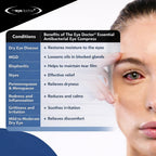 The Eye Doctor Heated Eye Mask - Dry Eyes, Blepharitis, MGD Relief - Reusable Microwave Safe Warm Compress with Antibacterial Protection - Damaged Box