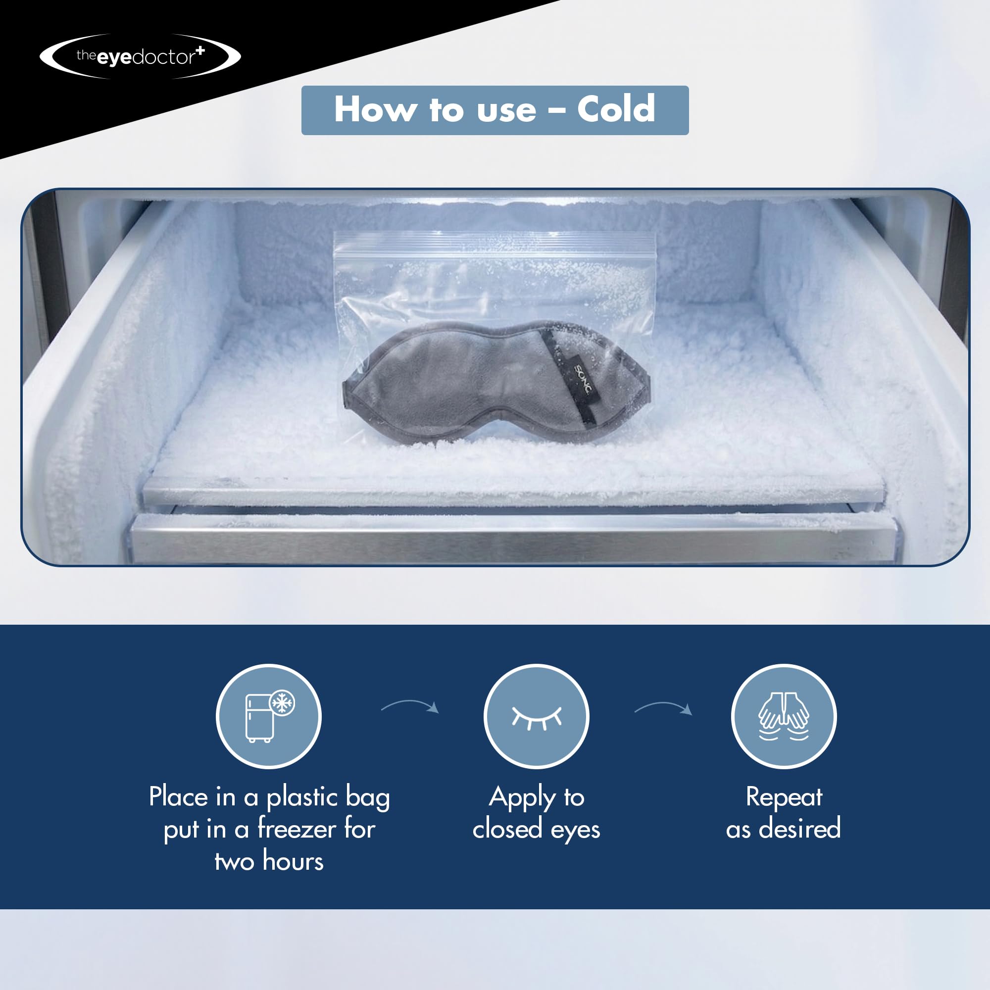 The Eye Doctor Heated Eye Mask - Dry Eyes, Blepharitis, MGD Relief - Reusable Microwave Safe Warm Compress with Antibacterial Protection - Damaged Box