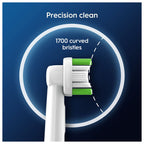 Oral-B Pro Precision Clean Electric Toothbrush Head, X-Shape and Angled Bristles for Deeper Plaque Removal, Pack of 8 Toothbrush Heads, White - Damaged Box