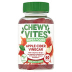 Chewy Vites Superfoods Apple Cider Vinegar Gummies, 60 Vitamin Gummies, 500 mg Apple Cider Vinegar, Vitamin C, Real Fruit Juice, 1 Month Supply, Vegan, Delicious Flavour - Very Good - BBE 09/2026