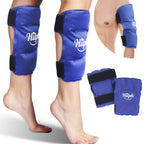 Hilph 2 Pcs Shin Splint Ice Pack - Reusable Calf Leg Hot & Cold Gel Compression Wrap for Swelling Tendonitis Sprains - Damaged Box