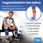 Hilph 2 Pcs Shin Splint Ice Pack - Reusable Calf Leg Hot & Cold Gel Compression Wrap for Swelling Tendonitis Sprains - Damaged Box