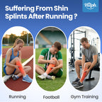 Hilph 2 Pcs Shin Splint Ice Pack - Reusable Calf Leg Hot & Cold Gel Compression Wrap for Swelling Tendonitis Sprains - Damaged Box