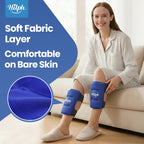 Hilph 2 Pcs Shin Splint Ice Pack - Reusable Calf Leg Hot & Cold Gel Compression Wrap for Swelling Tendonitis Sprains - Damaged Box