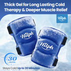 Hilph 2 Pcs Shin Splint Ice Pack - Reusable Calf Leg Hot & Cold Gel Compression Wrap for Swelling Tendonitis Sprains - Damaged Box