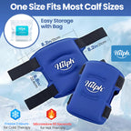 Hilph 2 Pcs Shin Splint Ice Pack - Reusable Calf Leg Hot & Cold Gel Compression Wrap for Swelling Tendonitis Sprains - Damaged Box