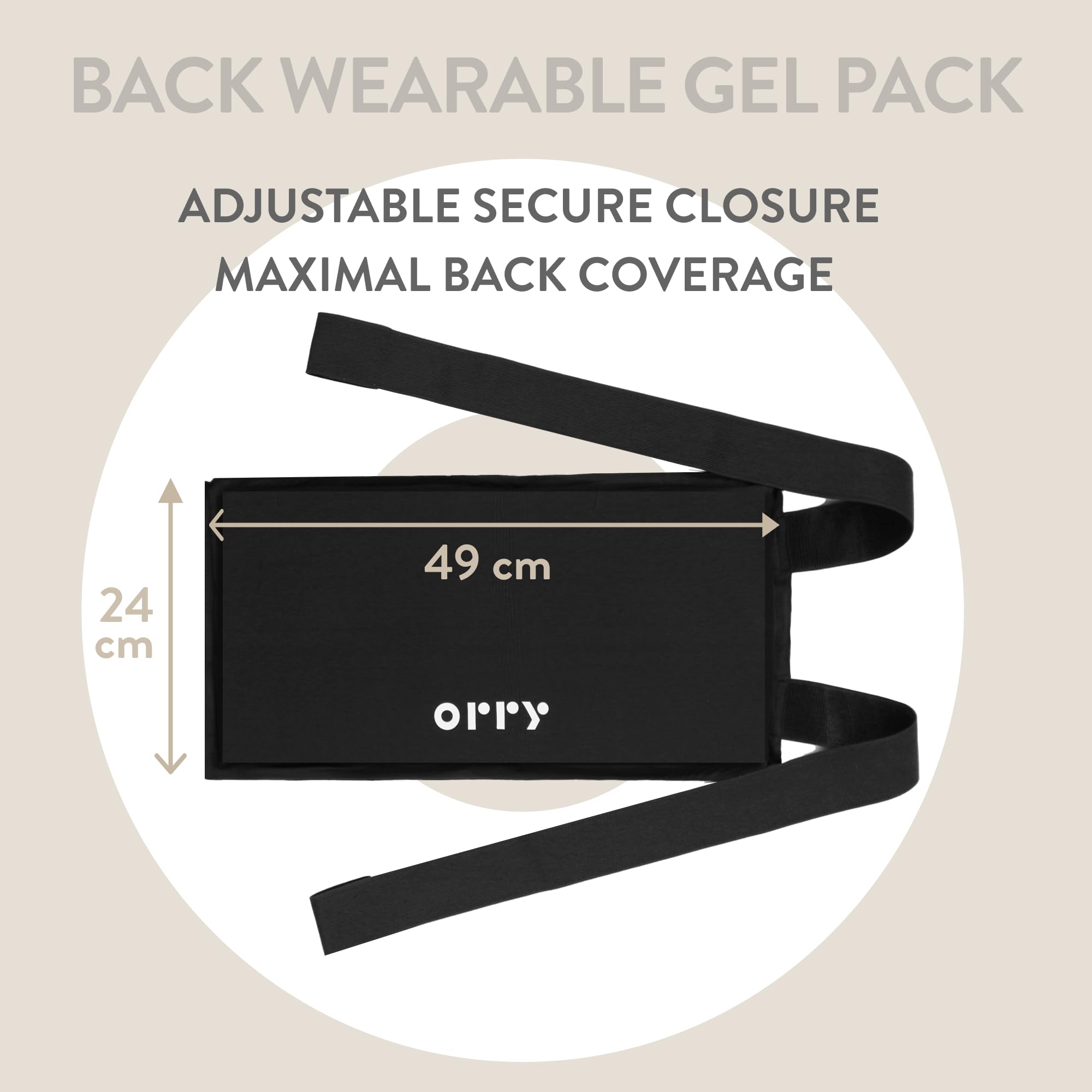 ORRY Back Wearable Gel Pack - Heat & Cold Therapy - Damaged Box