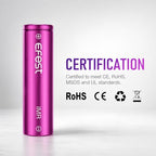 EFEST 3000mAh Rechargeable Battery - Single 18650 Li-ion Cell with Protective Case - Damaged Box