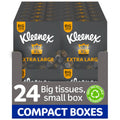 Kleenex Extra Large Facial Tissues - 24 Compact Tissue Boxes - Soft Strong Extra Big Bulk Pack - Damaged Box