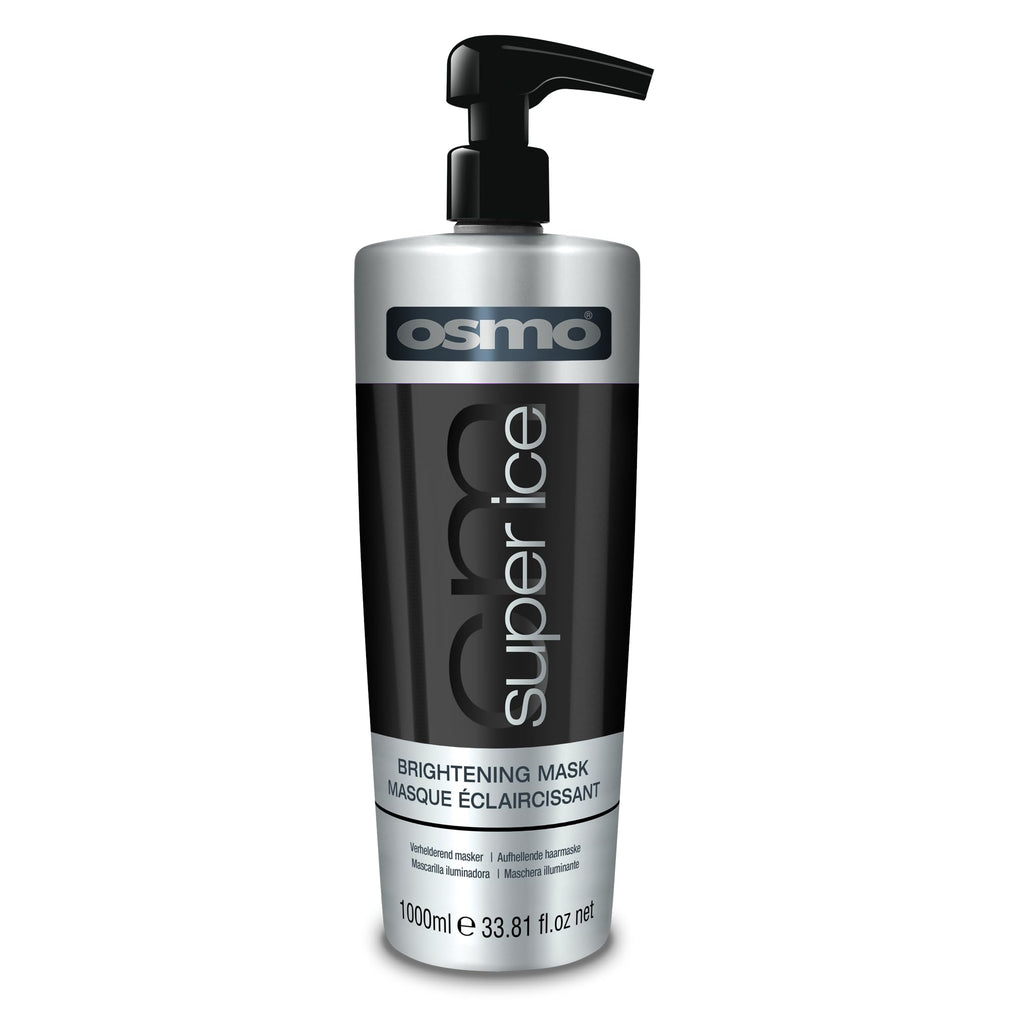 OSMO Super Ice Shampoo 1000ml - Black Pigment Toning for Blonde & Bleached Hair - Vegan Sulphate-Free Neutralises Brassy Yellow Tones - Damaged Box
