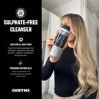 OSMO Super Ice Shampoo 1000ml - Black Pigment Toning for Blonde & Bleached Hair - Vegan Sulphate-Free Neutralises Brassy Yellow Tones - Damaged Box