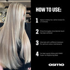 OSMO Super Ice Shampoo 1000ml - Black Pigment Toning for Blonde & Bleached Hair - Vegan Sulphate-Free Neutralises Brassy Yellow Tones - Damaged Box