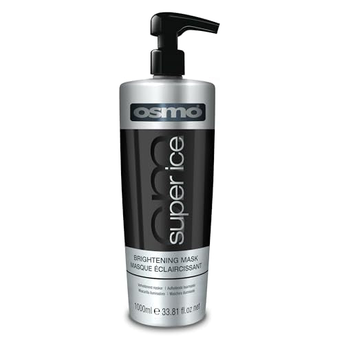 OSMO Super Ice Shampoo 1000ml - Black Pigment Toning for Blonde & Bleached Hair - Vegan Sulphate-Free Neutralises Brassy Yellow Tones - Damaged Box