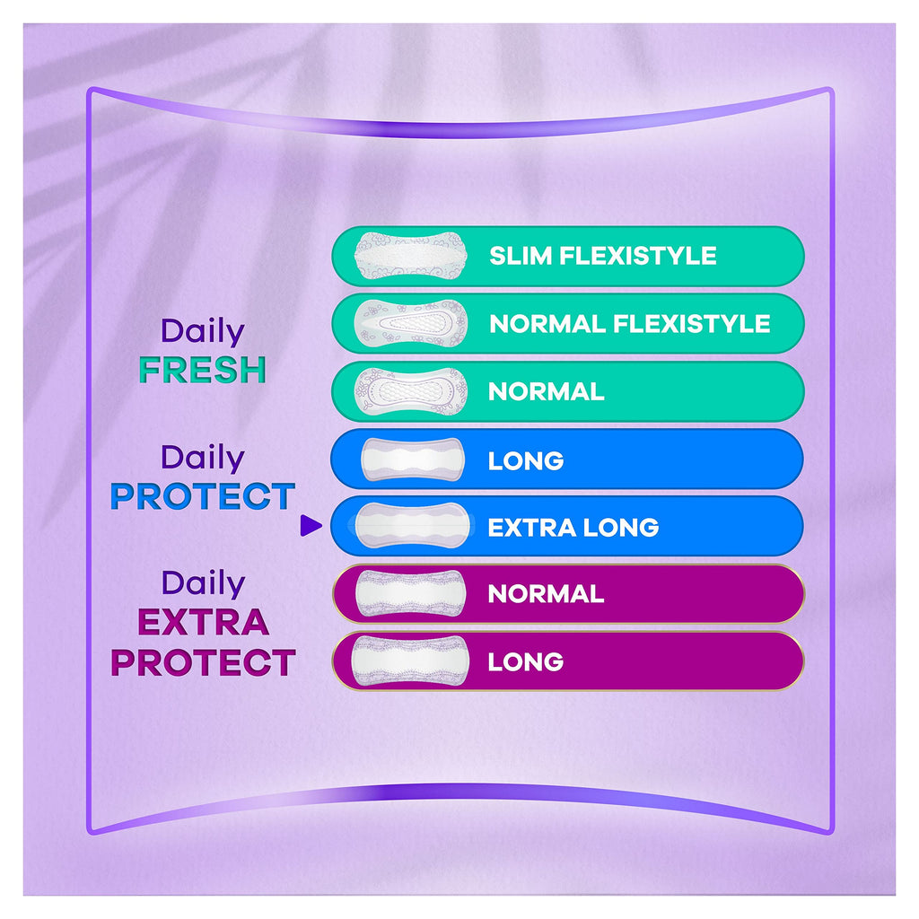 Always Daily Protect Extra Long Panty Liners - 4x38 Pack - Odour Lock - Side Protection - Comfortable - Damaged Box