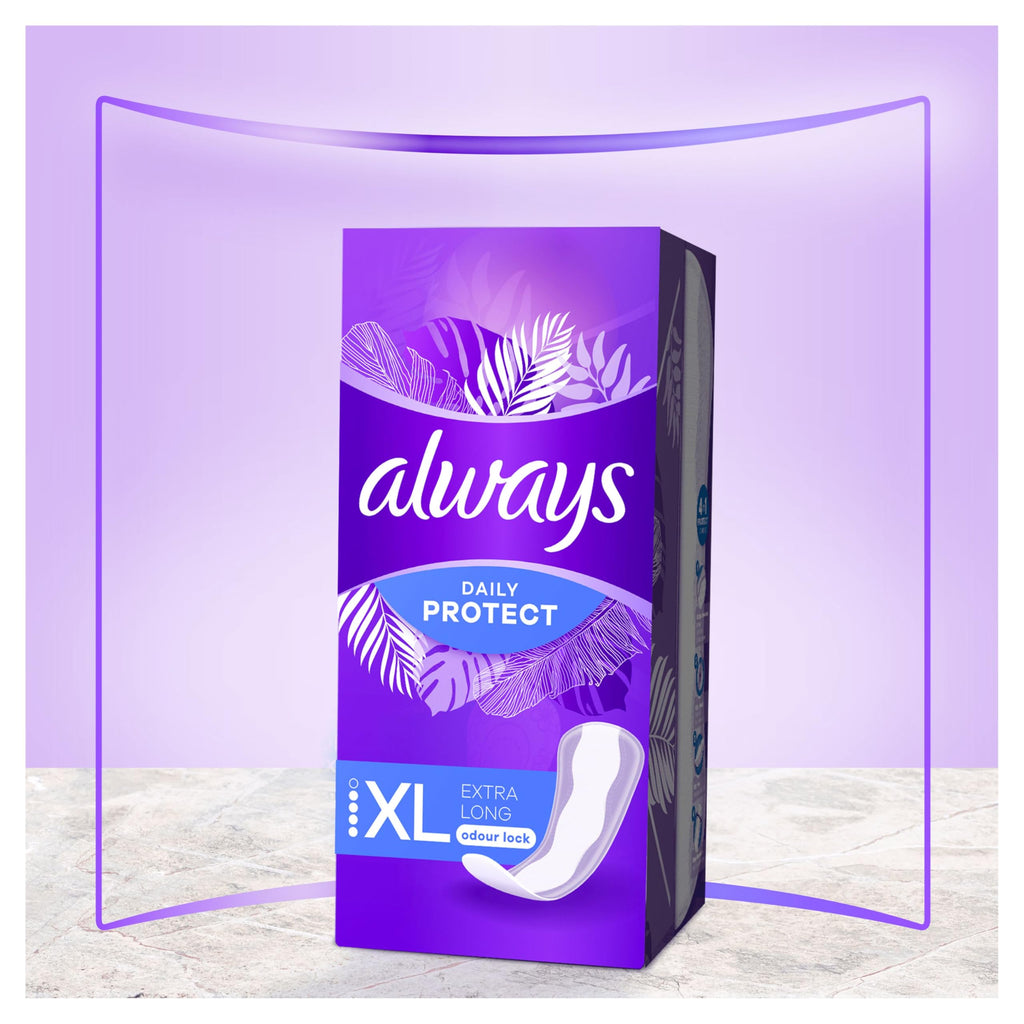 Always Daily Protect Extra Long Panty Liners - 4x38 Pack - Odour Lock - Side Protection - Comfortable - Damaged Box