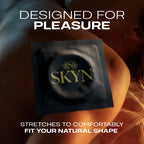 SKYN Elite Condoms - 24 Pack Ultra-Thin Latex Free Regular Size 53mm - SKYNFEEL Lubricated Smooth Surface - Damaged Box - BBE 04/2030