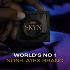 SKYN Elite Condoms - 24 Pack Ultra-Thin Latex Free Regular Size 53mm - SKYNFEEL Lubricated Smooth Surface - Damaged Box - BBE 04/2030
