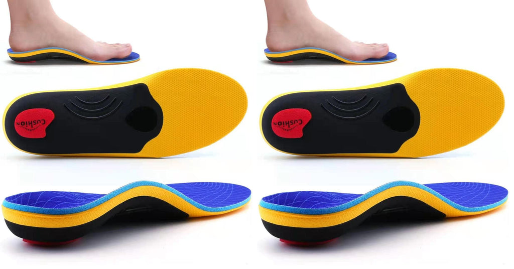 VALsole Orthotic Insole - Arch Support for Plantar Fasciitis, Flat Feet, Overpronation, Heel Pain - UK 9 (28cm) Blue - Damaged Box