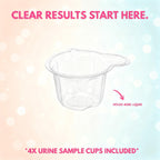 Clear & Simple Pregnancy Test 20 MIU Sensitivity Early Detection Pregnancy Test - 4 Pregnancy Tests Bundled with 4 Hygienic Urine Sample Pots - Damaged Box