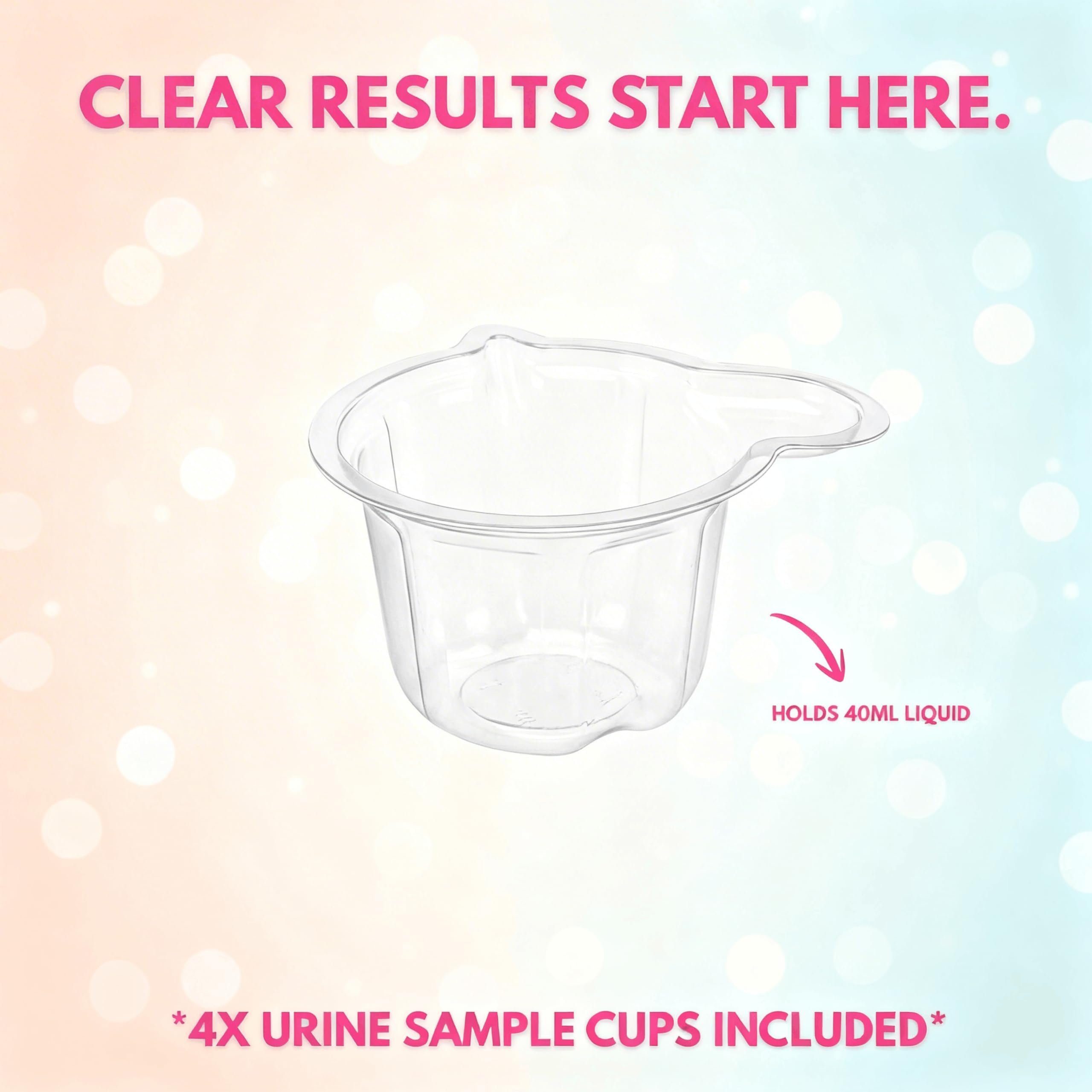 Clear & Simple Pregnancy Test 20 MIU Sensitivity Early Detection Pregnancy Test - 4 Pregnancy Tests Bundled with 4 Hygienic Urine Sample Pots - Damaged Box