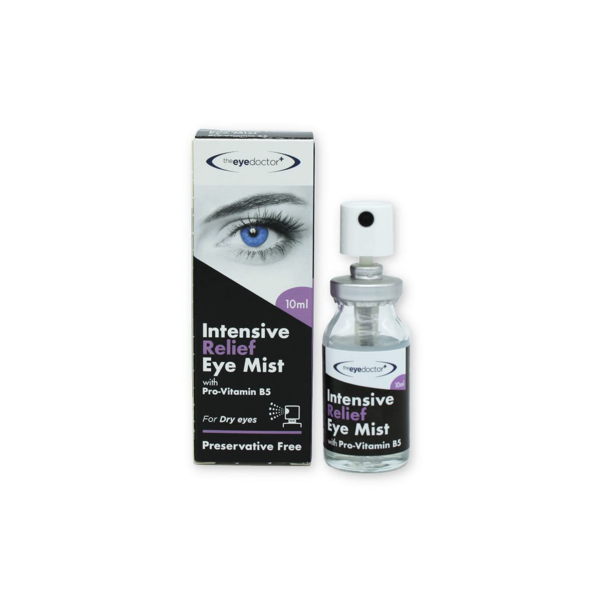 The Eye Doctor Eye Mist Intensive Relief - 10ml Spray - Dry Tired Irritated Eyes - Pro-Vitamin B5 - Contact Lens Safe - Damaged Box - BBE 02/2028