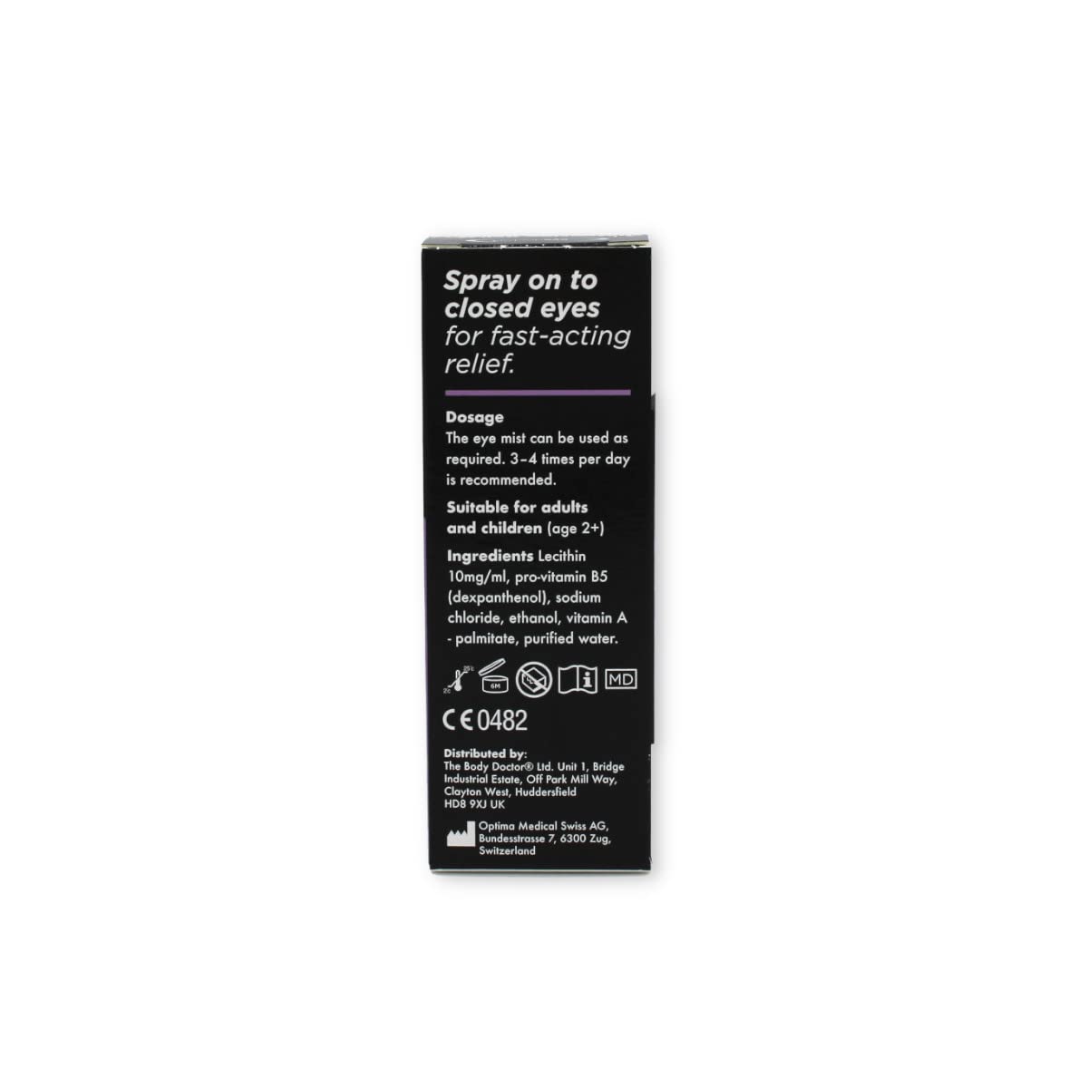 The Eye Doctor Eye Mist Intensive Relief - 10ml Spray - Dry Tired Irritated Eyes - Pro-Vitamin B5 - Contact Lens Safe - Damaged Box - BBE 02/2028