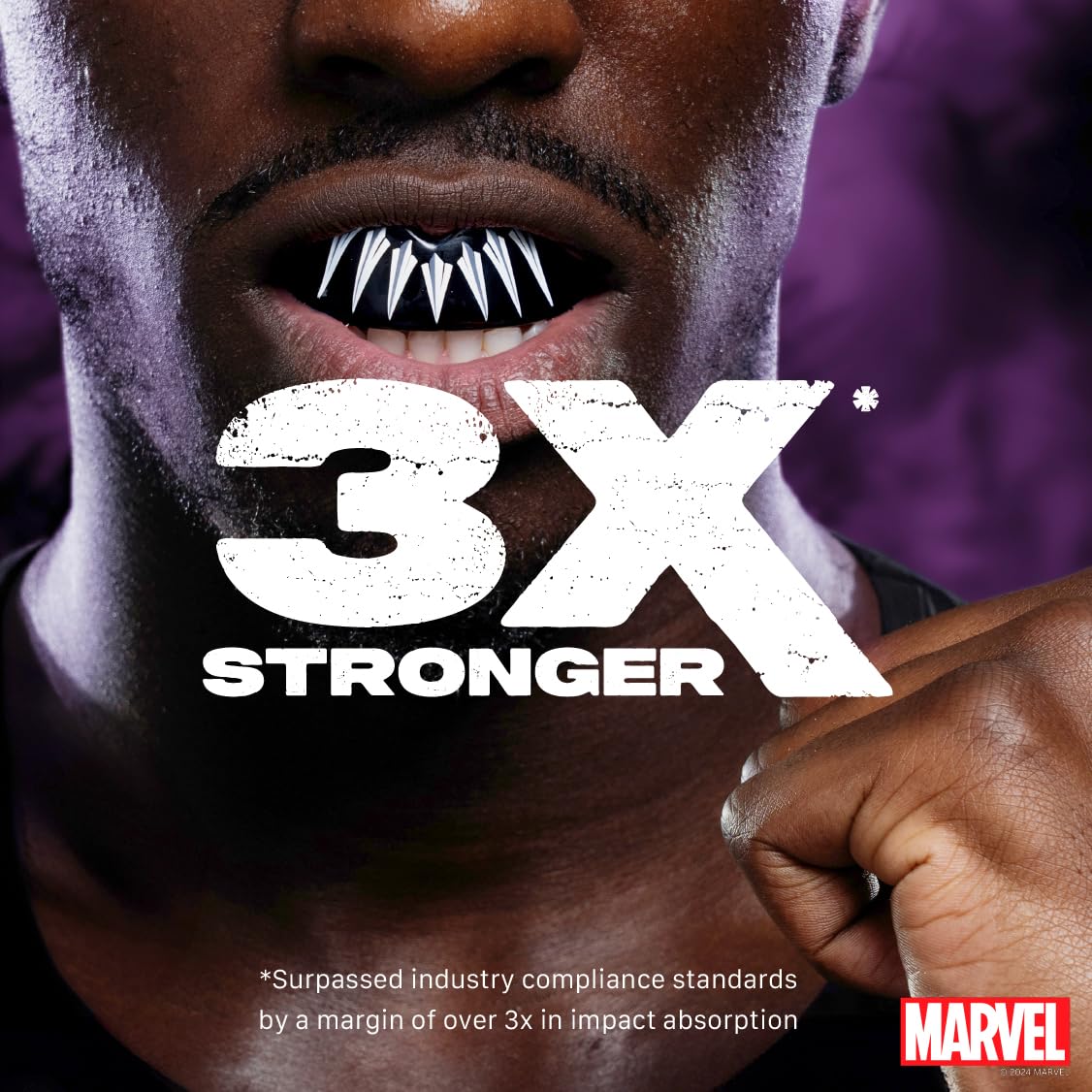 Marvel Black Panther Sports Mouthguard - Dual Layer Premium Gum Shield for Adults - Boxing MMA Rugby Martial Arts Judo with Case - Damaged Box