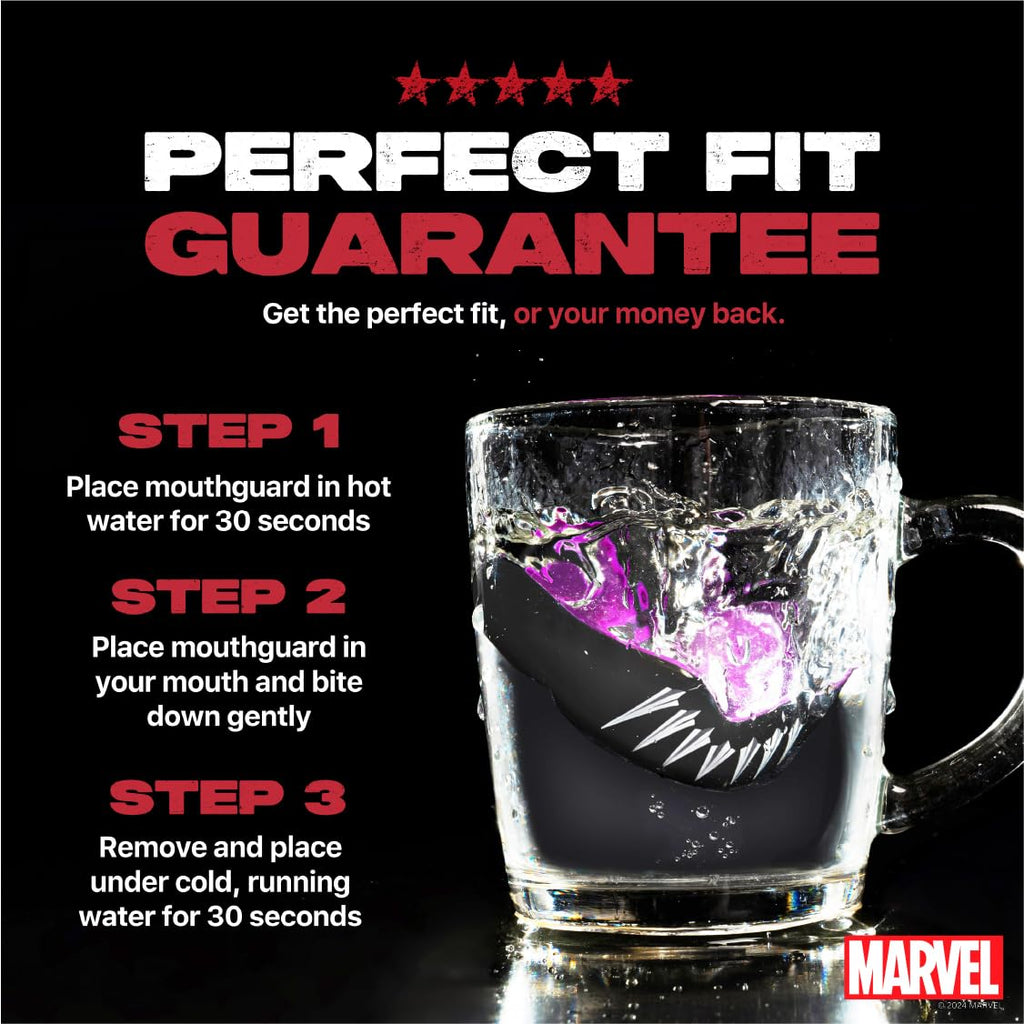 Marvel Black Panther Sports Mouthguard - Dual Layer Premium Gum Shield for Adults - Boxing MMA Rugby Martial Arts Judo with Case - Damaged Box