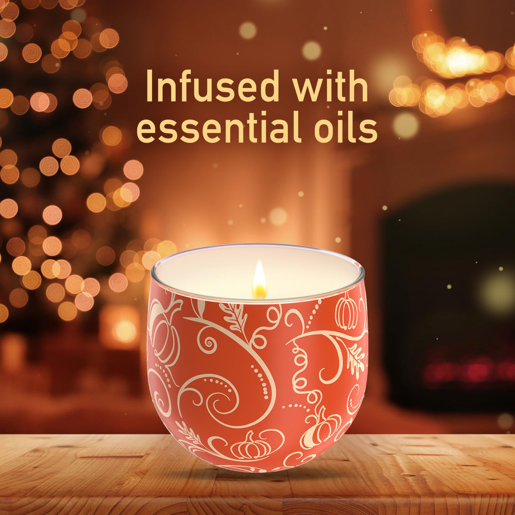 Glade Scented Candle - Pumpkin Spice Latte - Essential Oils - 25 Hr Burn - Christmas Limited Edition - 6 Pack 108g - Damaged Box