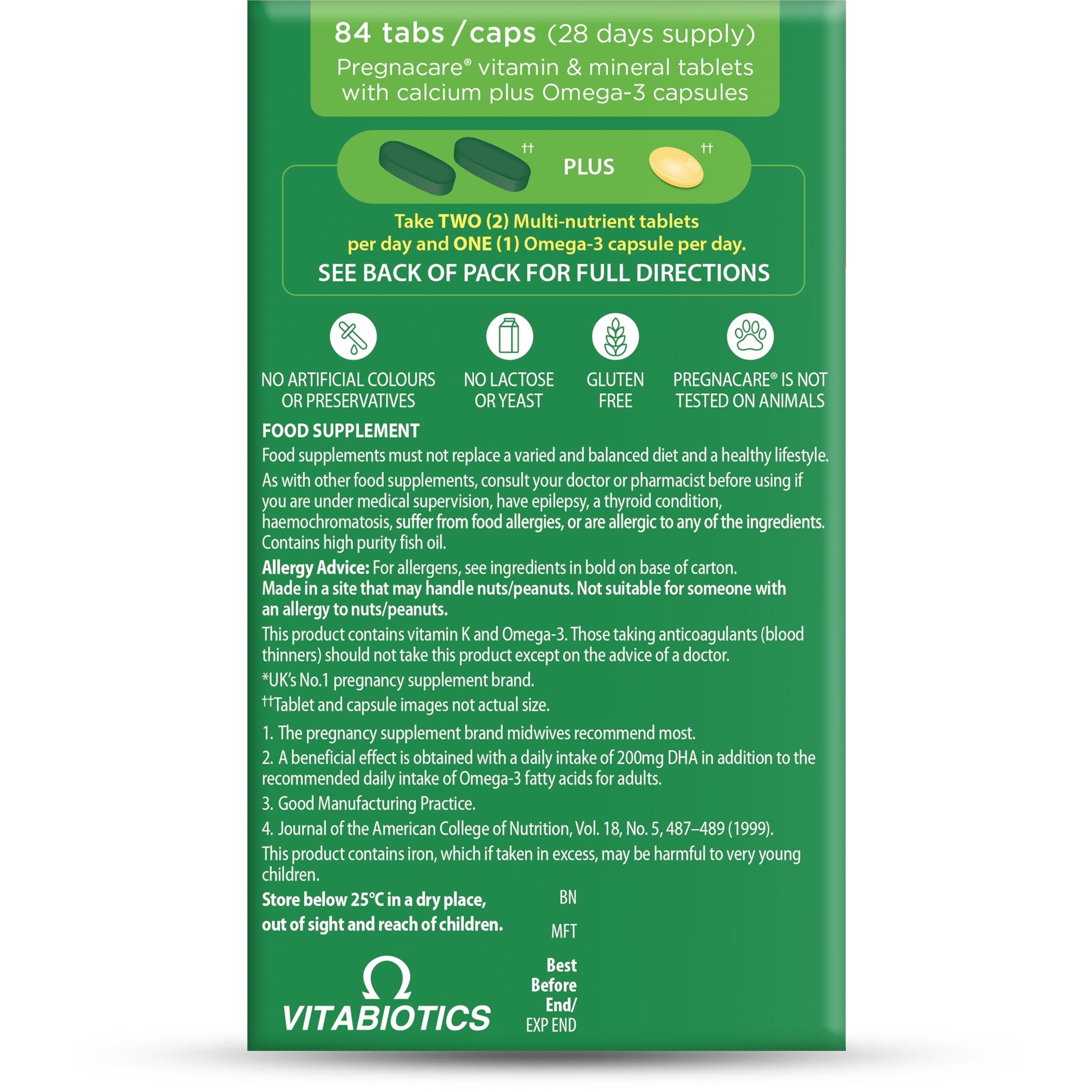 Pregnacare MAX Pregnancy Vitamins - UK's No.1 Pregnancy Brand. Greater Prenatal Care for Women, Supplement with Added Omega-3 DHA for Normal Brain and Eye Development - New - BBE 11/2027