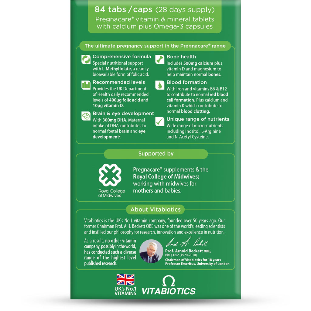 Pregnacare MAX Pregnancy Vitamins - UK's No.1 Pregnancy Brand. Greater Prenatal Care for Women, Supplement with Added Omega-3 DHA for Normal Brain and Eye Development - New - BBE 11/2027