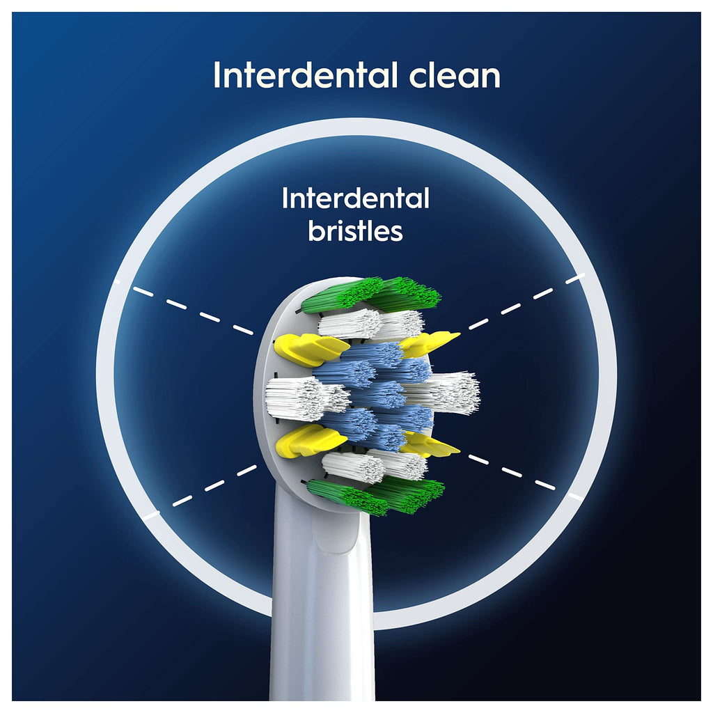 Oral-B Pro Floss Action Electric Toothbrush Heads - X-Shaped Interdental Bristles - 4 Pack Replacement Brush Heads - New
