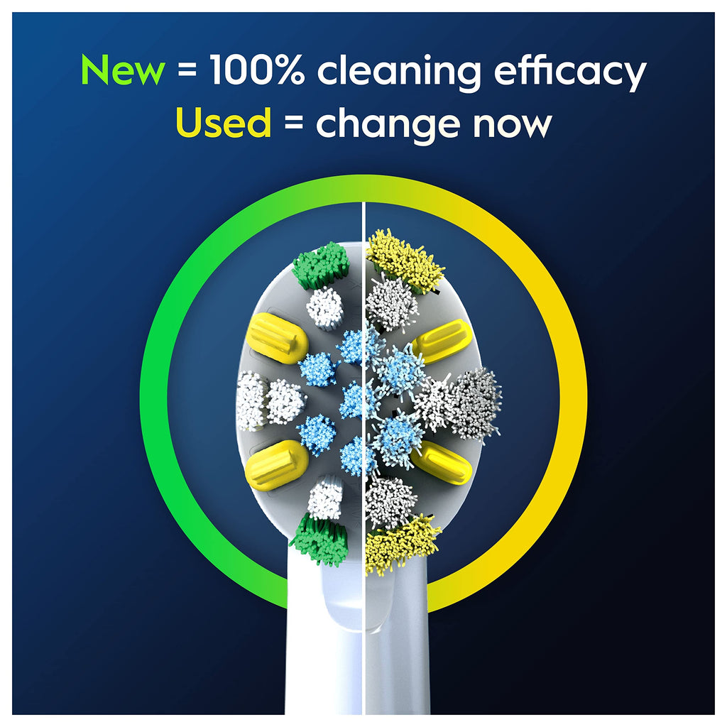 Oral-B Pro Floss Action Electric Toothbrush Heads - X-Shaped Interdental Bristles - 4 Pack Replacement Brush Heads - New