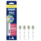 Oral-B Pro Floss Action Electric Toothbrush Heads - X-Shaped Interdental Bristles - 4 Pack Replacement Brush Heads - New