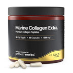 Protein Works Marine Collagen Extra Gold 60 Capsules Hydrolysed Supplement - New - BBE 09/2026