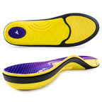 VALSOLE Orthotic Arch Support Insoles for Plantar Fasciitis Flat Feet Heel Pain - UK 12 Red Black - New