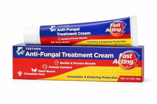 Terthon Herbal Antifungal Cream - Ringworm, Jock Itch, Athlete's Foot Treatment - Fungal Skin Infection Relief 20g 1 Pack - New - BBE 03/2028