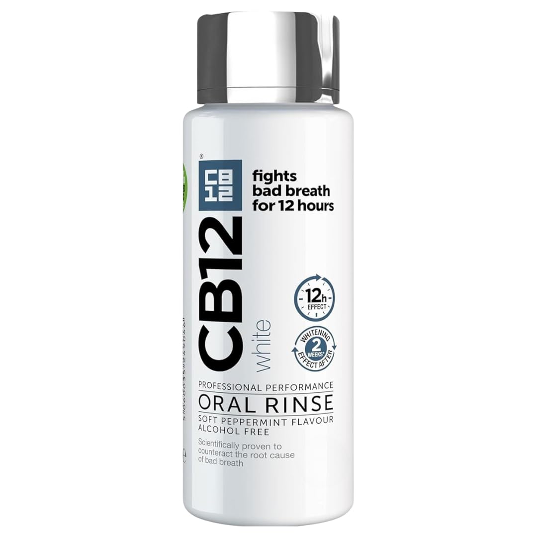 CB12 Whitening Peppermint Mouthwash 250ml - Oral Care Fresh Breath Rinse - New - BBE 07/2028