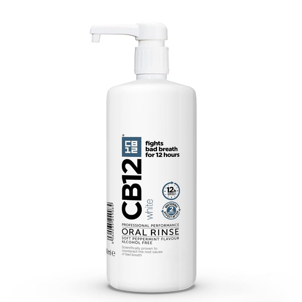 CB12 Whitening Peppermint Mouthwash 250ml - Oral Care Fresh Breath Rinse - New - BBE 07/2028