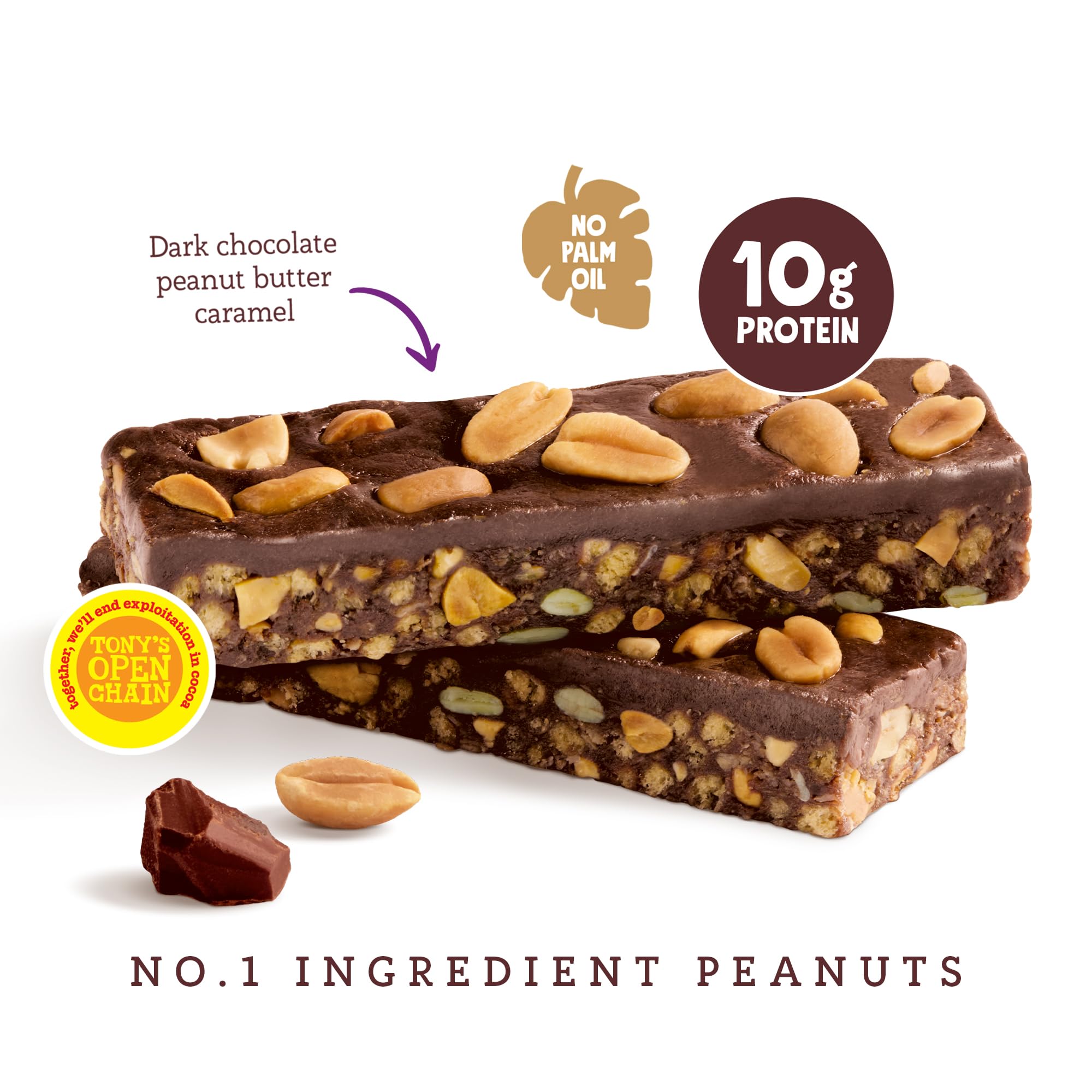 Pip & Nut Protein Bars - Dark Chocolate Peanut - High Protein Snack Bar - 15 x 46g Pack - Damaged Box - BBE 09/2026