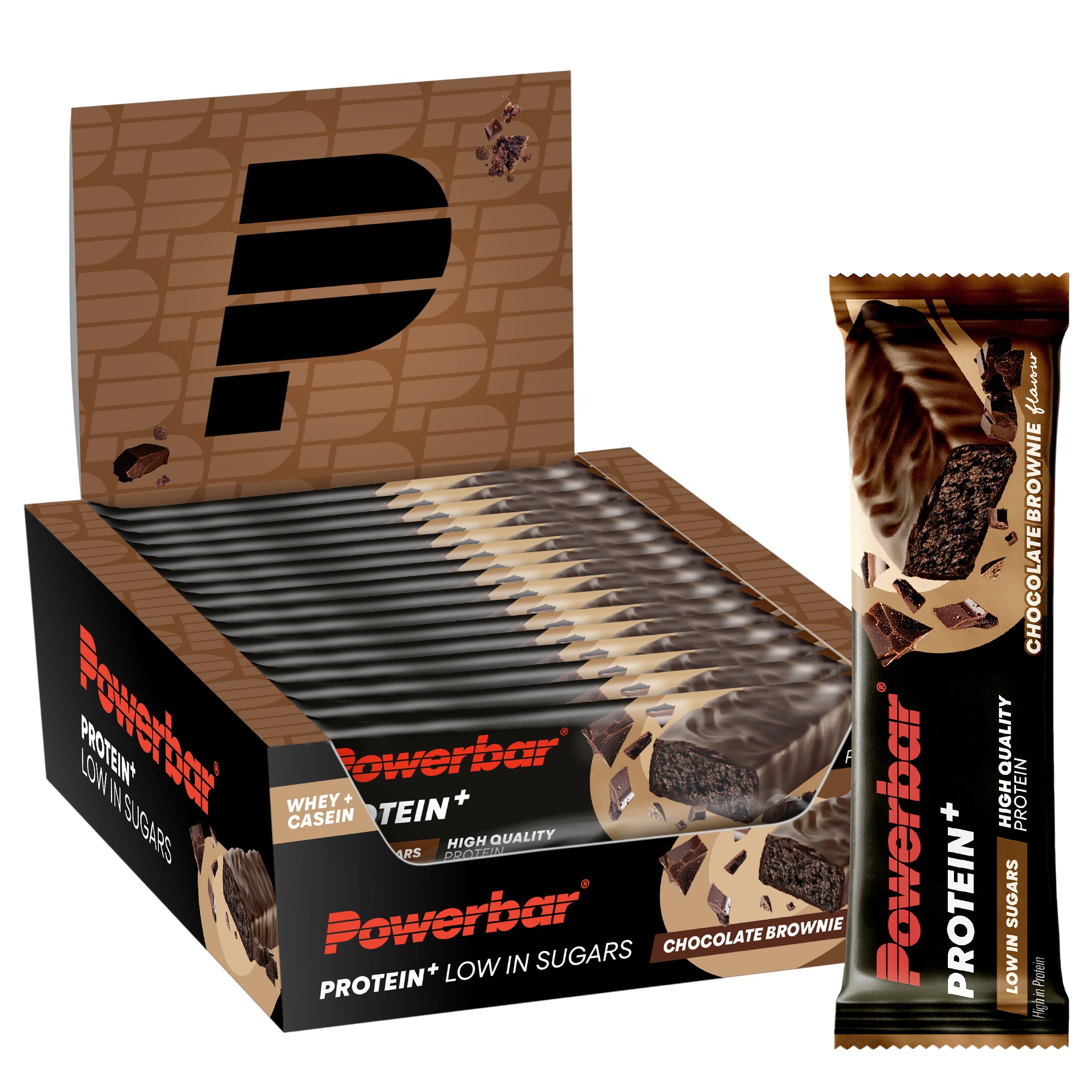 Powerbar Protein Plus Bars - Chocolate Espresso - 16x35g - High Protein Low Sugar Palm Oil Free Snack Bar - New - BBE 04/2026
